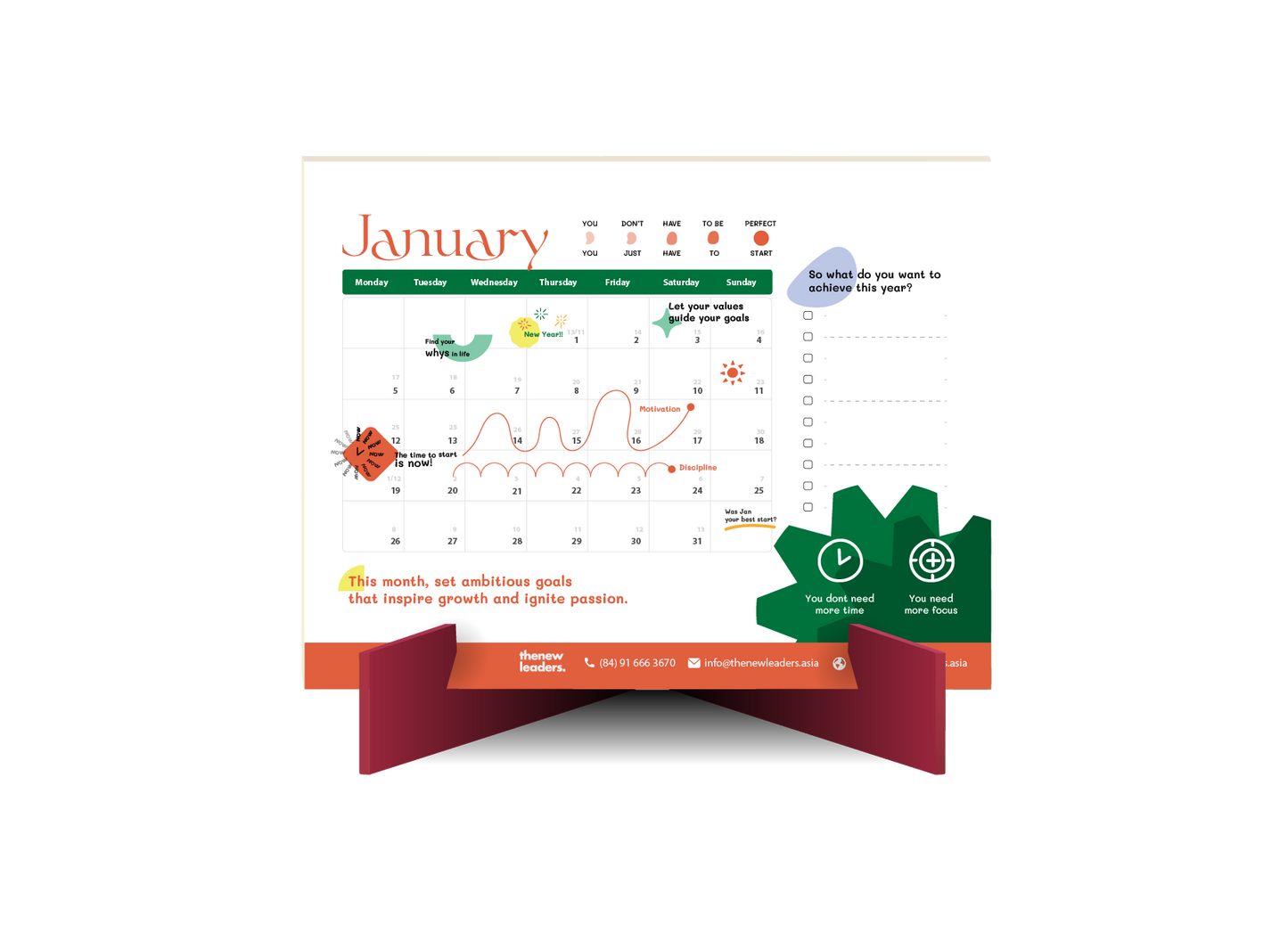 Lịch để bàn EQ Calendar 2026